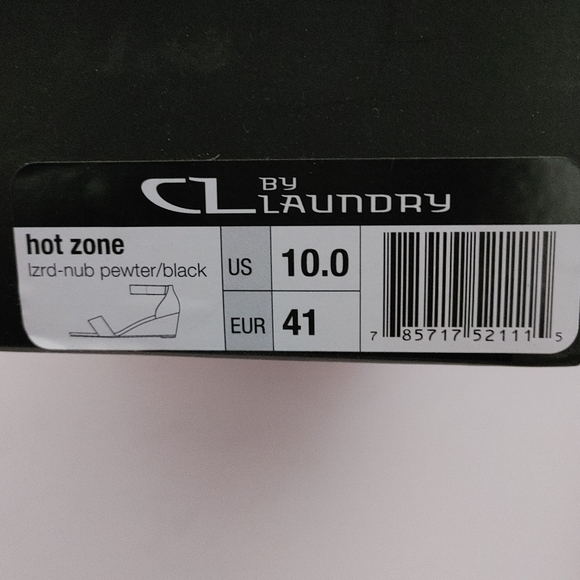 Chinese Laundry Pewter/Black Strappy Wedge Heels - Picture 8 of 13